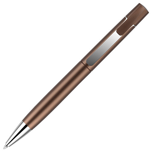 Kugelschreiber Lucky Metallic , Promo Effects, braun metallic, Kunststoff, 14,00cm x 1,10cm (Länge x Breite), Bild 4
