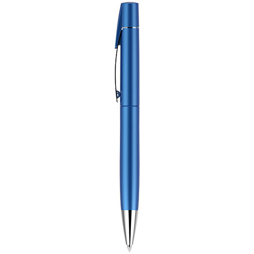 Kugelschreiber Lucky Metallic , Promo Effects, blau metallic, Kunststoff, 14,00cm x 1,10cm (Länge x Breite), Bild 1