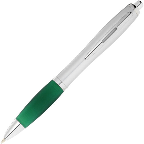Nash Kugelschreiber Silbern Mit Farbigem Griff , grün / silber, ABS Kunststoff, 14,00cm (Länge), Bild 2