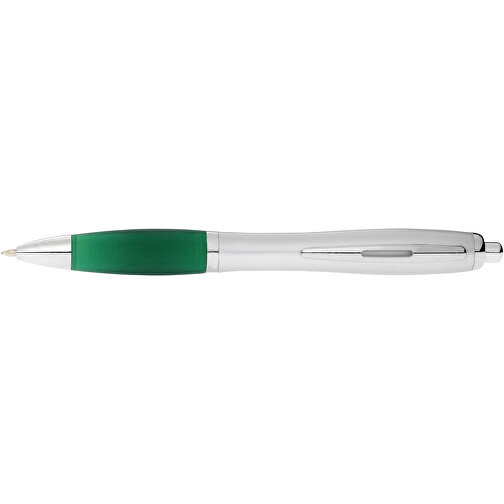 Nash Kugelschreiber Silbern Mit Farbigem Griff , grün / silber, ABS Kunststoff, 14,00cm (Länge), Bild 3