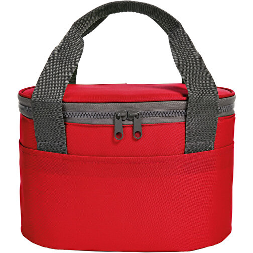 Lunchbag SOLUTION , Halfar, rot, Polyester 600d, 15,00cm x 16,00cm x 25,50cm (Länge x Höhe x Breite), Bild 1
