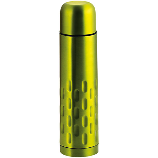 Grüne Edelstahl-Thermoskanne 0,65 L Mit Doppelwandiger Vakuum-Isolierung , grün, Edelstahl doppelwandig, 25,50cm (Höhe), Bild 1