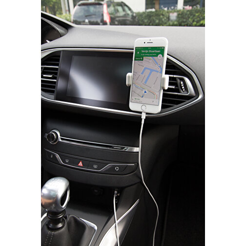 360° Auto Telefonhalter, Weiß , weiß, ABS, 7,00cm x 2,50cm (Länge x Höhe), Bild 8