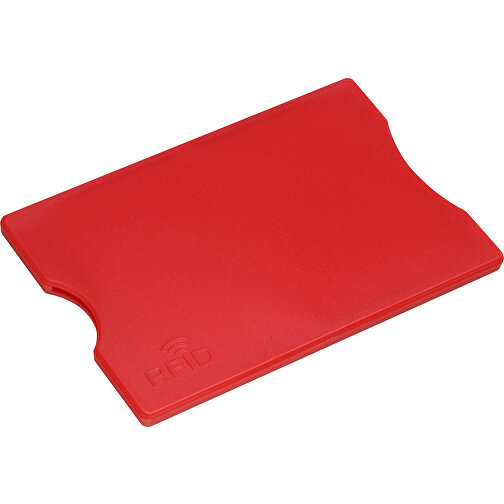 RFID-Kreditkartenhülle , rot, PS+ALU, 9,00cm x 0,40cm x 6,00cm (Länge x Höhe x Breite), Bild 1