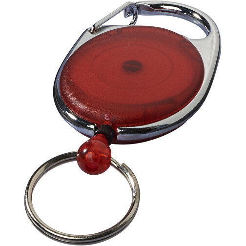 Gerlos Schlüsselkette Mit Rollerclip , rot, ABS Kunststoff, 3,50cm x 6,50cm x 1,00cm (Länge x Höhe x Breite), Bild 1