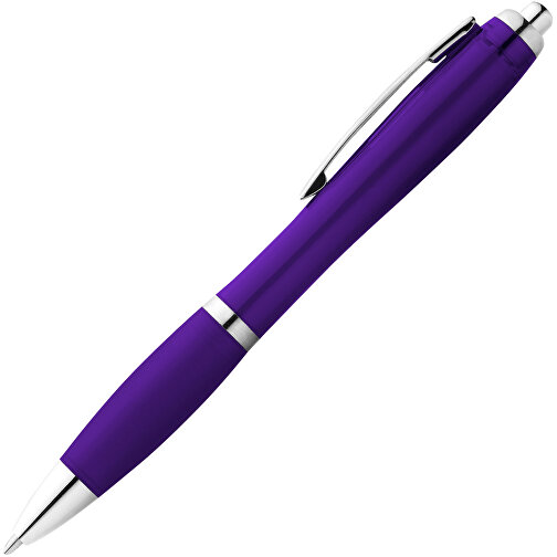Nash Kugelschreiber Mit Farbigem Schaft Und Griff , lila, ABS Kunststoff, 14,00cm (Länge), Bild 3
