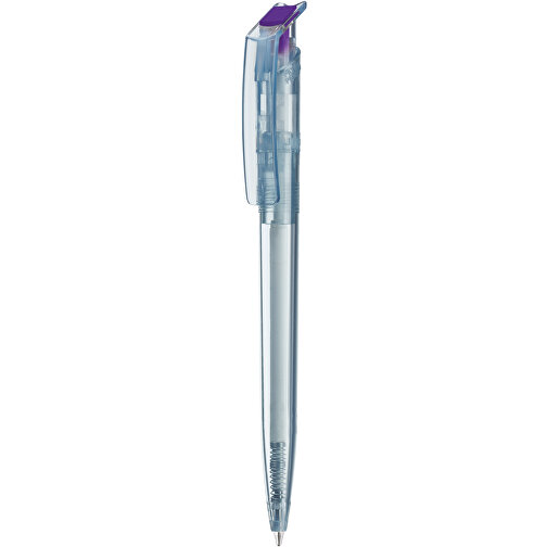 RECYCLED PET PEN Transparent SG , uma, dunkelviolett, Kunststoff, 14,75cm (Länge), Bild 1