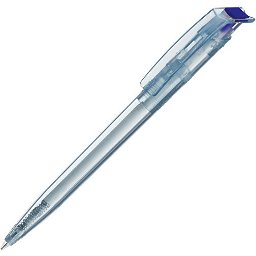 RECYCLED PET PEN Transparent SG , uma, dunkelblau, Kunststoff, 14,75cm (Länge), Bild 2
