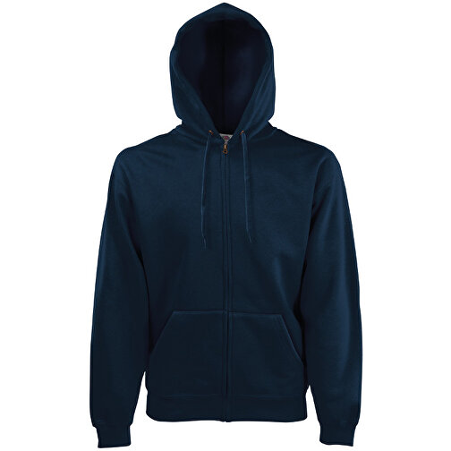 Zip Hooded Sweat Jacket , Fruit of the Loom, deep navy, 70 % Baumwolle / 30 % Polyester, XL, , Bild 1