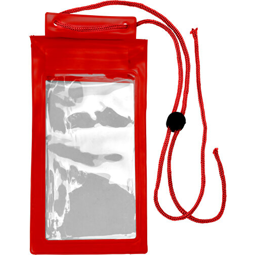Handyschutzhülle, Wasserdicht Emily , rot, PVC, 26,50cm x 0,10cm x 11,00cm (Länge x Höhe x Breite), Bild 1