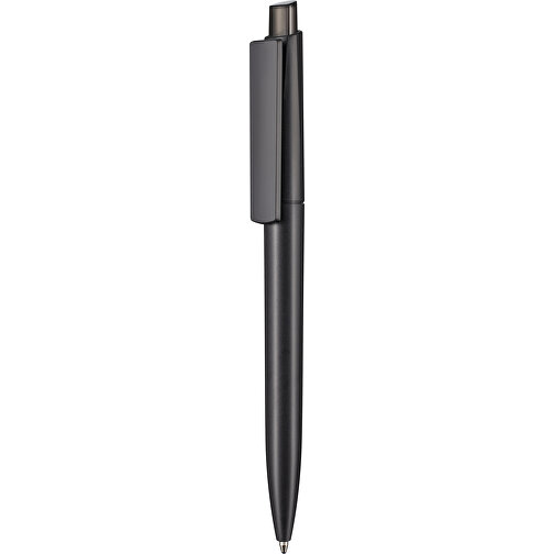 Kugelschreiber CREST RECYCLED , Ritter-Pen, schwarz recycled/smoke grey, ABS-Kunststoff, 14,90cm (Länge), Bild 1