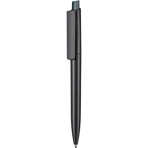 Kugelschreiber CREST RECYCLED , Ritter-Pen, schwarz recycled/smaragd-grün TR/FR, ABS-Kunststoff, 14,90cm (Länge), Bild 1