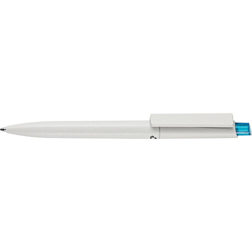 Kugelschreiber CREST RECYCLED , Ritter-Pen, grau recycled/caribic-blau TR/FR, ABS-Kunststoff, 14,90cm (Länge), Bild 3
