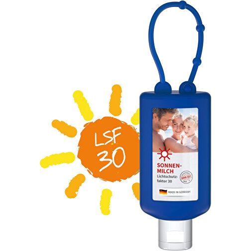 Leche solar FPS 30, 50 ml Bumper azul, Body Label (R-PET), Imagen 1