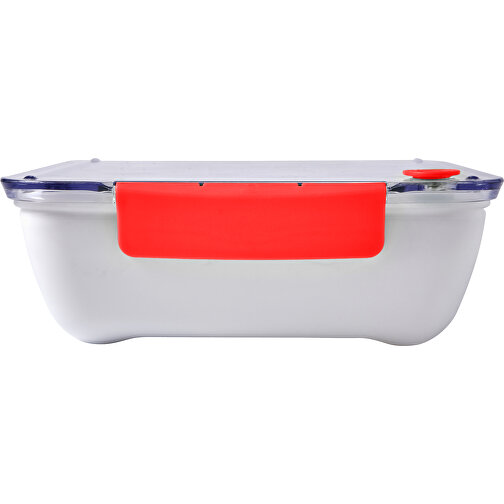 Lunchbox Aus Kunststoff Augustin , rot, AS, PP, Silikon, 19,50cm x 6,50cm x 18,70cm (Länge x Höhe x Breite), Bild 1