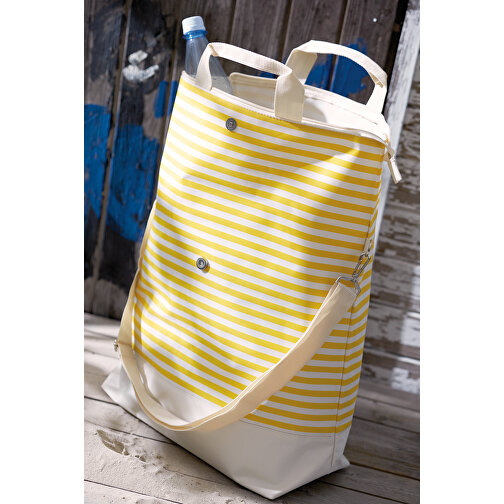 Strandtasche JUIST , beige, gelb, 300D Polyester, 43,00cm x 53,50cm x 19,00cm (Länge x Höhe x Breite), Bild 9