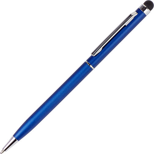Kugelschreiber Aus Aluminium Irina , blau, Aluminium, Metall, Kautschuk, 13,40cm (Höhe), Bild 2