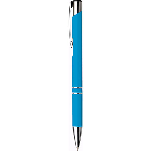 Kugelschreiber Aus Aluminium Albacete , hellblau, ABS, Aluminium, Plastik, Stahl, , Bild 1