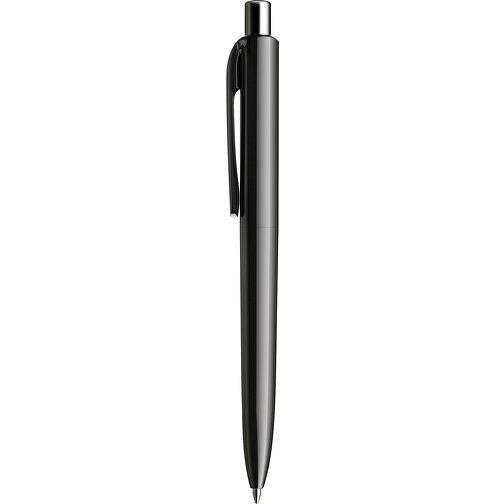 Prodir DS8 PPP Push Kugelschreiber , Prodir, schwarz/silber poliert, Kunststoff/Metall, 14,10cm x 1,50cm (Länge x Breite), Bild 2
