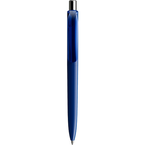 Prodir DS8 PPP Push Kugelschreiber , Prodir, marineblau/silber poliert, Kunststoff/Metall, 14,10cm x 1,50cm (Länge x Breite), Bild 1