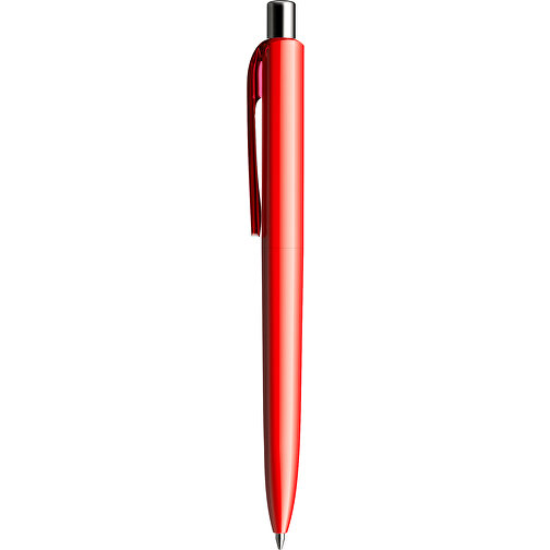 Prodir DS8 PPP Push Kugelschreiber , Prodir, rot/silber poliert, Kunststoff/Metall, 14,10cm x 1,50cm (Länge x Breite), Bild 2