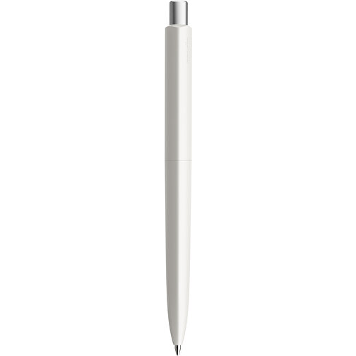 Prodir DS8 PMM Push Kugelschreiber , Prodir, weiss/silber satiniert, Kunststoff/Metall, 14,10cm x 1,50cm (Länge x Breite), Bild 3
