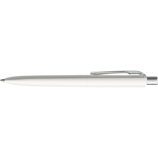 Prodir DS8 PMM Push Kugelschreiber , Prodir, weiß/silber satiniert, Kunststoff/Metall, 14,10cm x 1,50cm (Länge x Breite), Bild 5