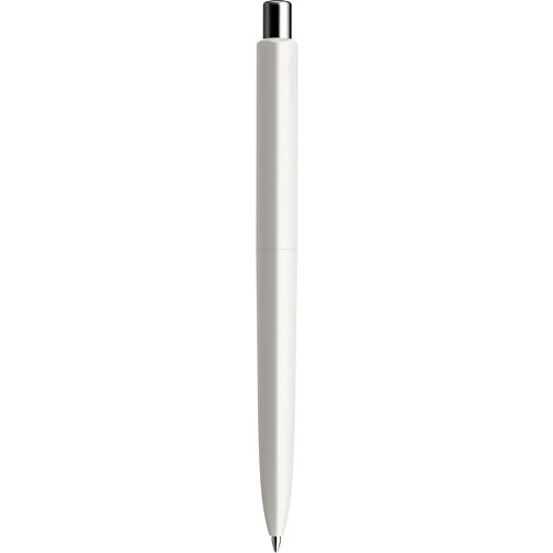 Prodir DS8 PMM Push Kugelschreiber , Prodir, weiß/silber poliert, Kunststoff/Metall, 14,10cm x 1,50cm (Länge x Breite), Bild 3