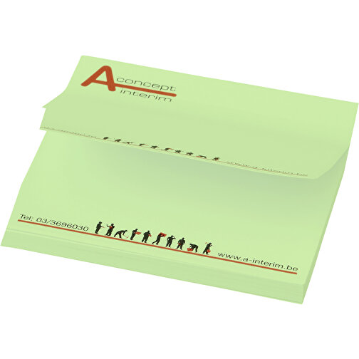 Sticky-Mate® Haftnotizen 75x75 Mm , mintgrün, Papier, 80 g/m2, 7,50cm x 0,25cm x 7,50cm (Länge x Höhe x Breite), Bild 1