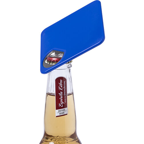 Flaschenöffner Untersetzer OLMUX , blau, 8,20cm x 0,40cm x 8,20cm (Länge x Höhe x Breite), Bild 5