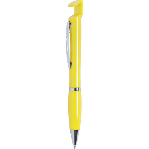 Kugelschreiber Halter CROPIX , gelb, 14,00cm (Breite), Bild 1