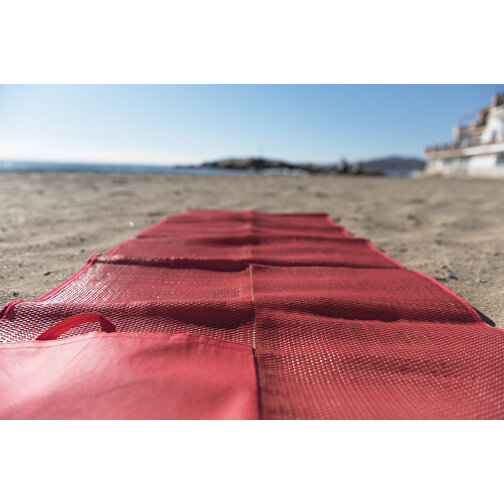 Strandmatte KASSIA , rot, Plastik PP, 60,00cm x 180,00cm (Länge x Breite), Bild 4