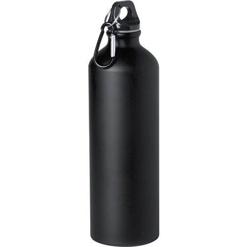 Trinkflasche DELBY , schwarz, Aluminium, 25,30cm (Breite), Bild 1