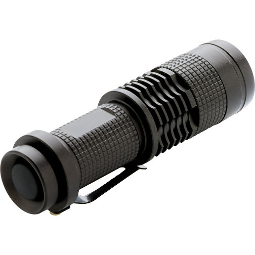 Kompakte 3W Cree Taschenlampe, Schwarz , schwarz, Aluminium, 9,00cm (Höhe), Bild 2