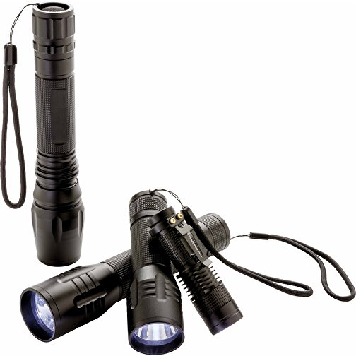 Grosse 3W Cree Taschenlampe, Schwarz , schwarz, Aluminium, 17,60cm (Höhe), Bild 8