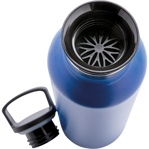 Auslaufsichere Vakuumflasche, Blau , blau, Edelstahl, 27,50cm (Höhe), Bild 3