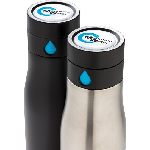 Aqua Auslaufsichere Hydration Flasche , XD Design, schwarz, Edelstahl, ABS, 20,90cm (Höhe), Bild 7