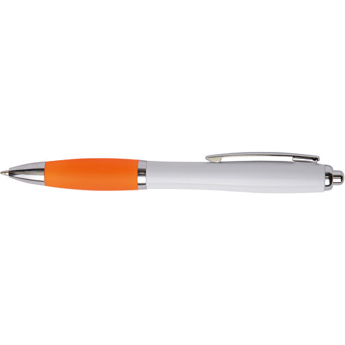 Kugelschreiber SWAY , orange, weiß, Kunststoff / Stahl, 14,00cm (Länge), Bild 3