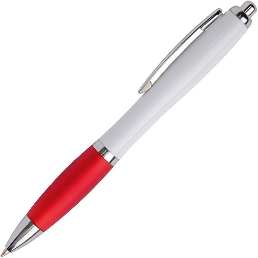 Kugelschreiber SWAY , rot, weiss, Kunststoff / Stahl, 14,00cm (Länge), Bild 2
