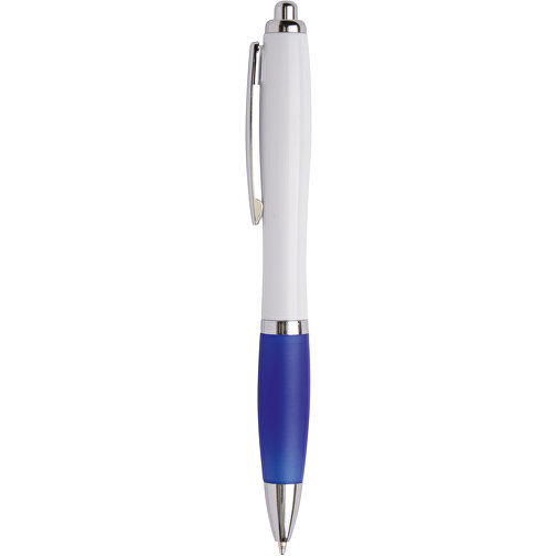 Kugelschreiber SWAY , blau, weiss, Kunststoff / Stahl, 14,00cm (Länge), Bild 1
