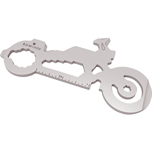 ROMINOX® Key Tool // Motorbike - 21 Features (Motorrad) , Edelstahl, 7,50cm x 0,23cm x 3,90cm (Länge x Höhe x Breite), Bild 6