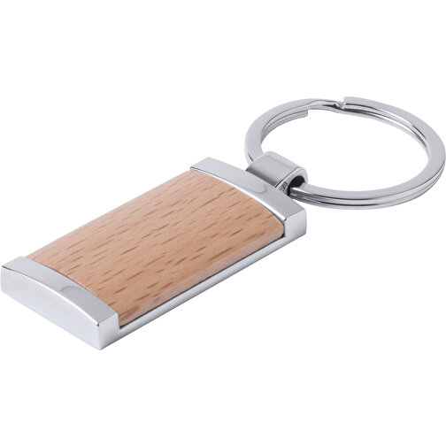 Schlüsselanhänger VITOLOK , silber, Metall/ Holz, , Bild 1