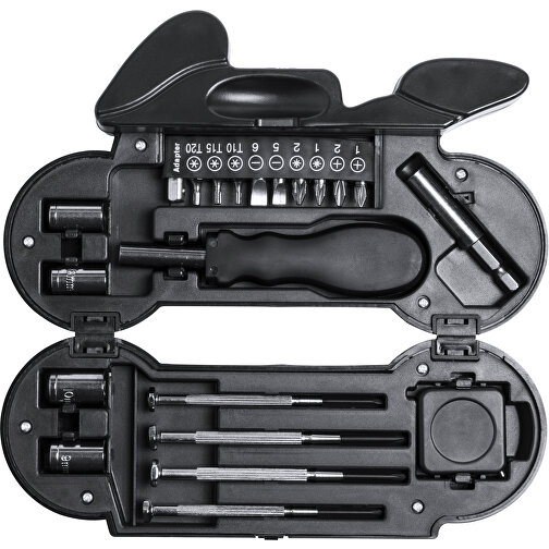 Werkzeug Set MOSTIK , schwarz, 20,00cm x 4,60cm x 12,00cm (Länge x Höhe x Breite), Bild 2