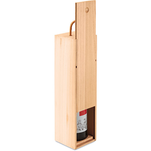 Vinbox , holzfarben, Holz, 9,50cm x 34,50cm x 9,50cm (Länge x Höhe x Breite), Bild 4