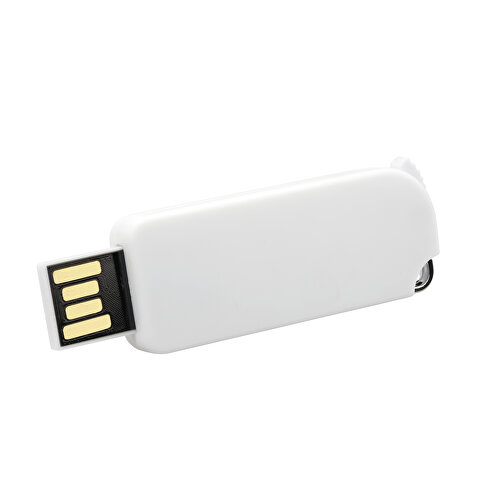 USB-Stick Pop-Up 8 GB , Promo Effects MB , weiß MB , 8 GB , ABS MB , 3 - 10 MB/s MB , 4,90cm x 0,70cm x 1,80cm (Länge x Höhe x Breite), Bild 2