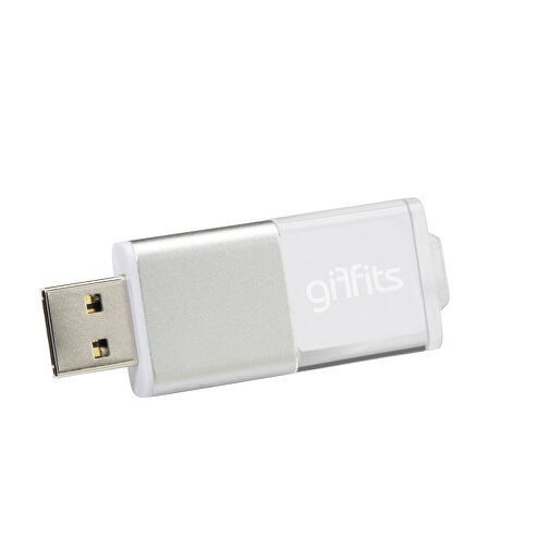 USB-Stick Clear 4GB , Promo Effects MB , weiß MB , 4 GB , ABS MB , 3 - 10 MB/s MB , 5,30cm x 0,90cm x 2,00cm (Länge x Höhe x Breite), Bild 2