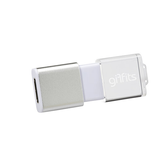 USB-Stick Clear 1GB , Promo Effects MB , weiss MB , 1 GB , ABS MB , 3 - 10 MB/s MB , 5,30cm x 0,90cm x 2,00cm (Länge x Höhe x Breite), Bild 1