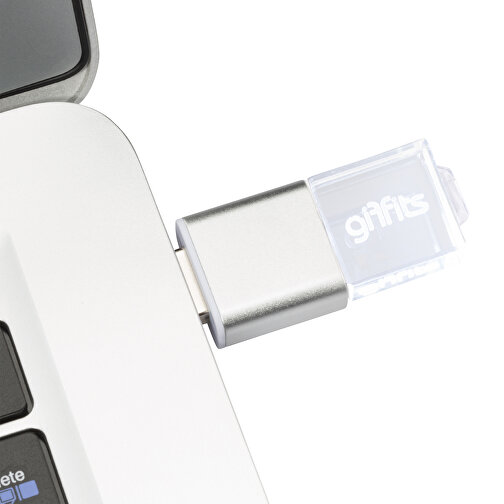 USB-Stick Clear 1GB , Promo Effects MB , weiss MB , 1 GB , ABS MB , 3 - 10 MB/s MB , 5,30cm x 0,90cm x 2,00cm (Länge x Höhe x Breite), Bild 3