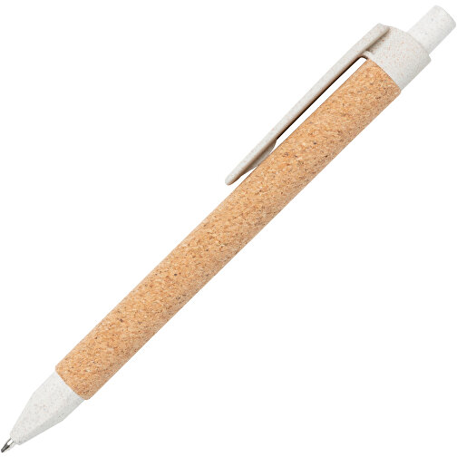 ECO-Stift, Weiß , weiß, Kork, 14,00cm (Höhe), Bild 3