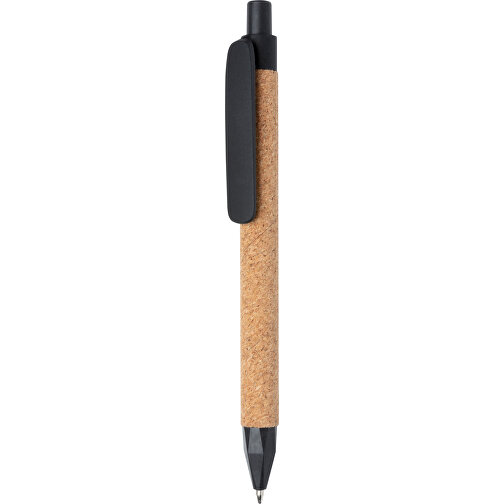 ECO-Stift, Schwarz , schwarz, Kork, 14,00cm (Höhe), Bild 1